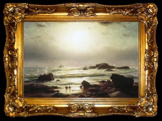 framed  William Stanley Haseltine Sail Boats Off a Rocky Coast, ta009-2